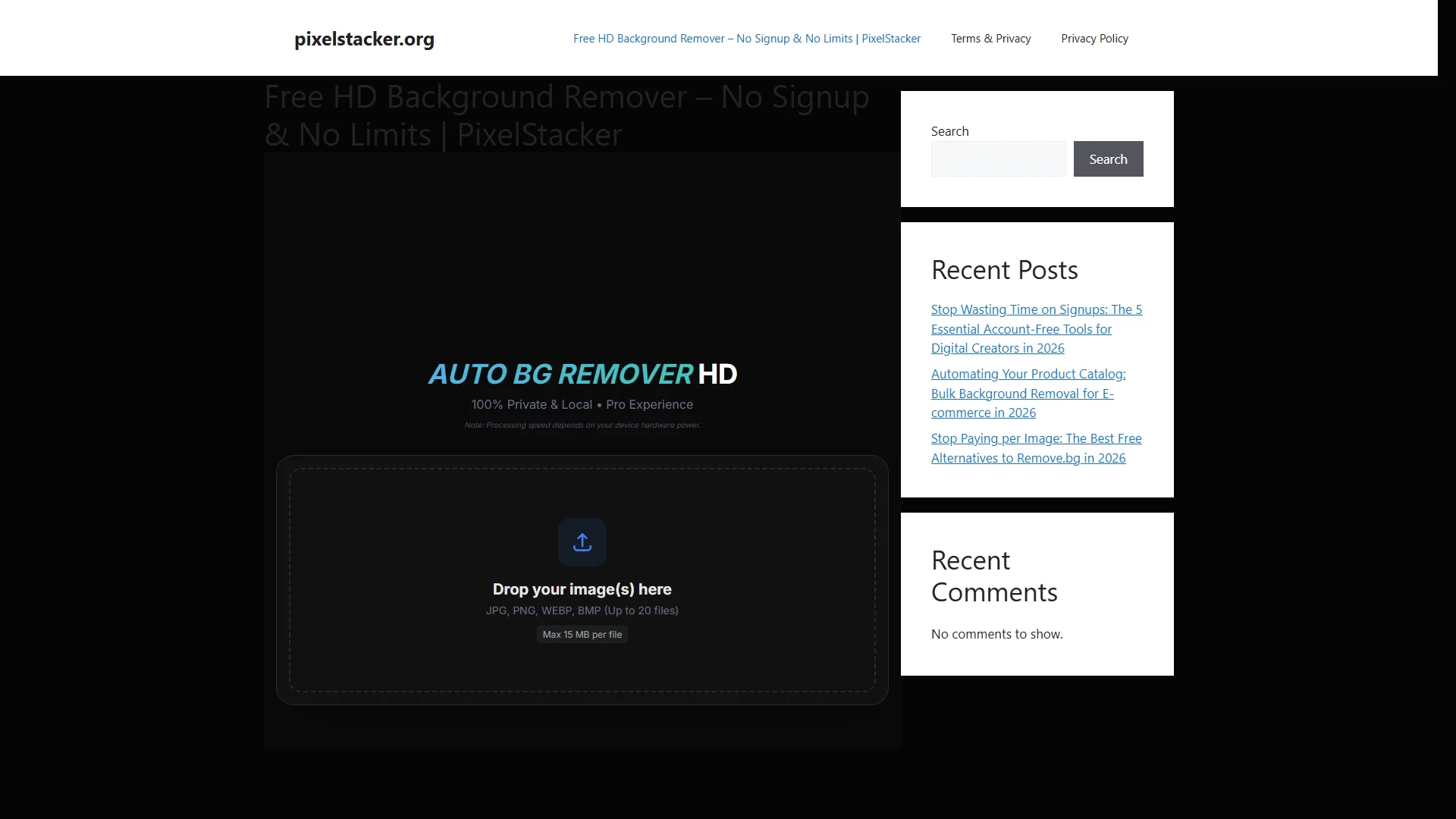 PixelStacker UI